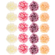 20 Pcs Têtes De Fleurs Artificielles Extérieur Composition