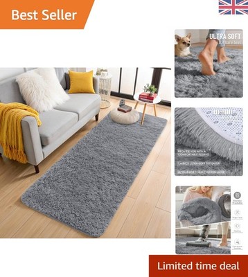 Weicher hypoallergener Shag Vorleger - großer Plüschteppich für Wohnzimmer, 80x150 cm