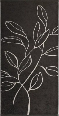 Cawö Atelier Handtuch 6239-77 Basalt 50 cm x 100 cm Schwarz Größe 50x100 cm