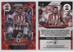2021-22 Panini Prizm Premier League Red Ice Prizm Armando Broja #108 Rookie RC