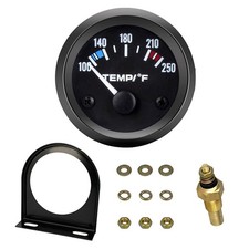 2 Water Temperature Gauge 100-250f 12v Universal Pointer Meter For Car Marine