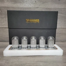 rgb nixie clock led tube simulation wood grain 5 tube