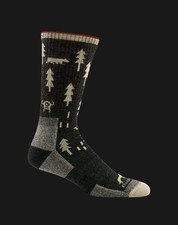 DARN TOUGH 1964 BLACK MERINO WOOL Hike Trek BOOT CUSHION SOCK Large Hike