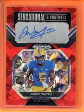 Jared Wayne Draft Picks Autographs Red Ice 2023 Prizm Draft Picks #DPA-JAW