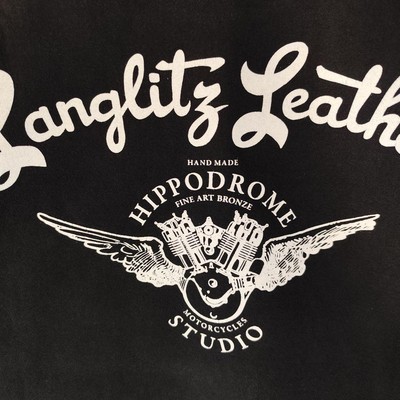 Langlitz Leathers Black T-Shirt L Hippodrome Studio Logo | eBay Langlitz Leathers Black T-Shirt L Hippodrome Studio Logo | eBay