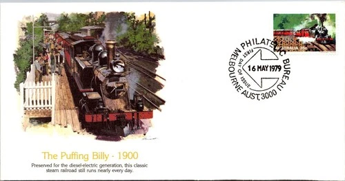Australia FDC 1979 The Puffing Billy 1900 / Fleetwood - Melbourne - J26300