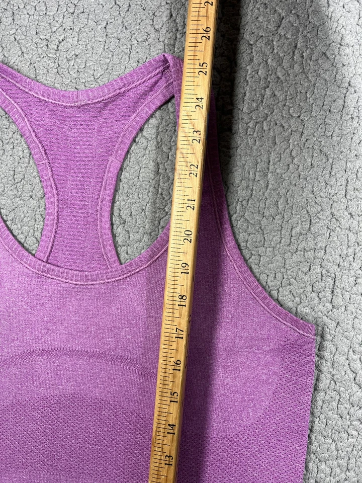 Camiseta sin mangas Lululemon Athletica para mujer 8 púrpura Swiftly Tech espalda deportiva sin costuras Foto 3 de 4