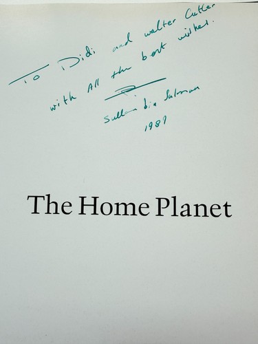 The Home Planet Signed Sultan Bin Salman To US Ambassador Walter Cutler + Card
