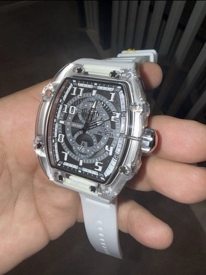 Invicta 48447 Racing CYCLONE PODIUM WATCH 48.5mm Smoke Gray White