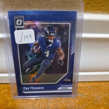 2024 Zay Flowers Panini Donruss Optic Blue Prizm /199 #15 Baltimore Ravens