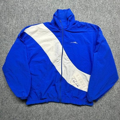 Vintage Actionwear Rick Petino Windbreaker Jacket Blue Colorblock XL 90s