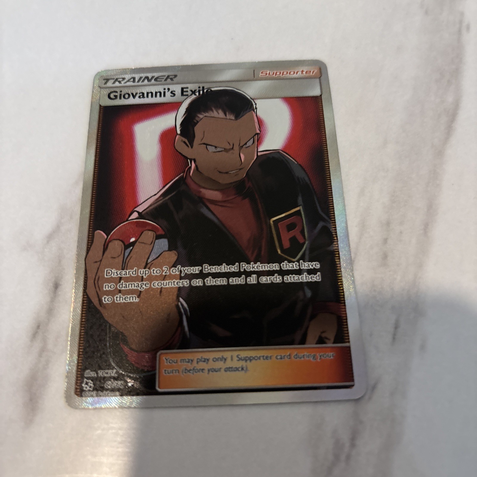 Pokémon Hidden Fates Giovanni’s Exile Holo Card 67/68 Full Art NM/M Condition