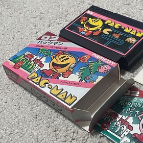 Pac-Man Famicom Complete in Box Manual Postcard Tested Japan