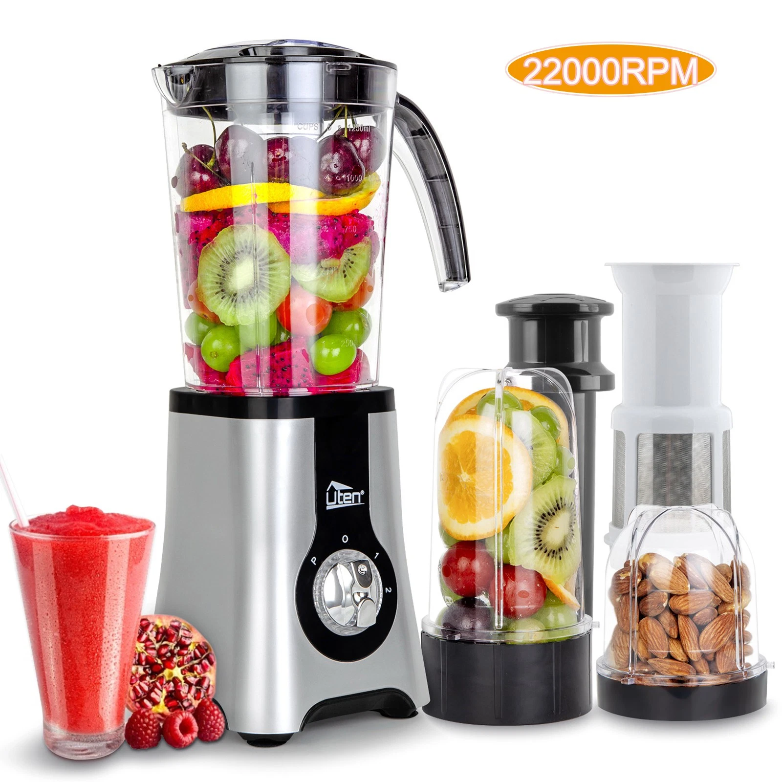 Uten SBL316ABC 42oz Multi Blender w/ 4 Cups,3 Modes,2 Blades,22000 RPM | Mixer
Opens in a new window