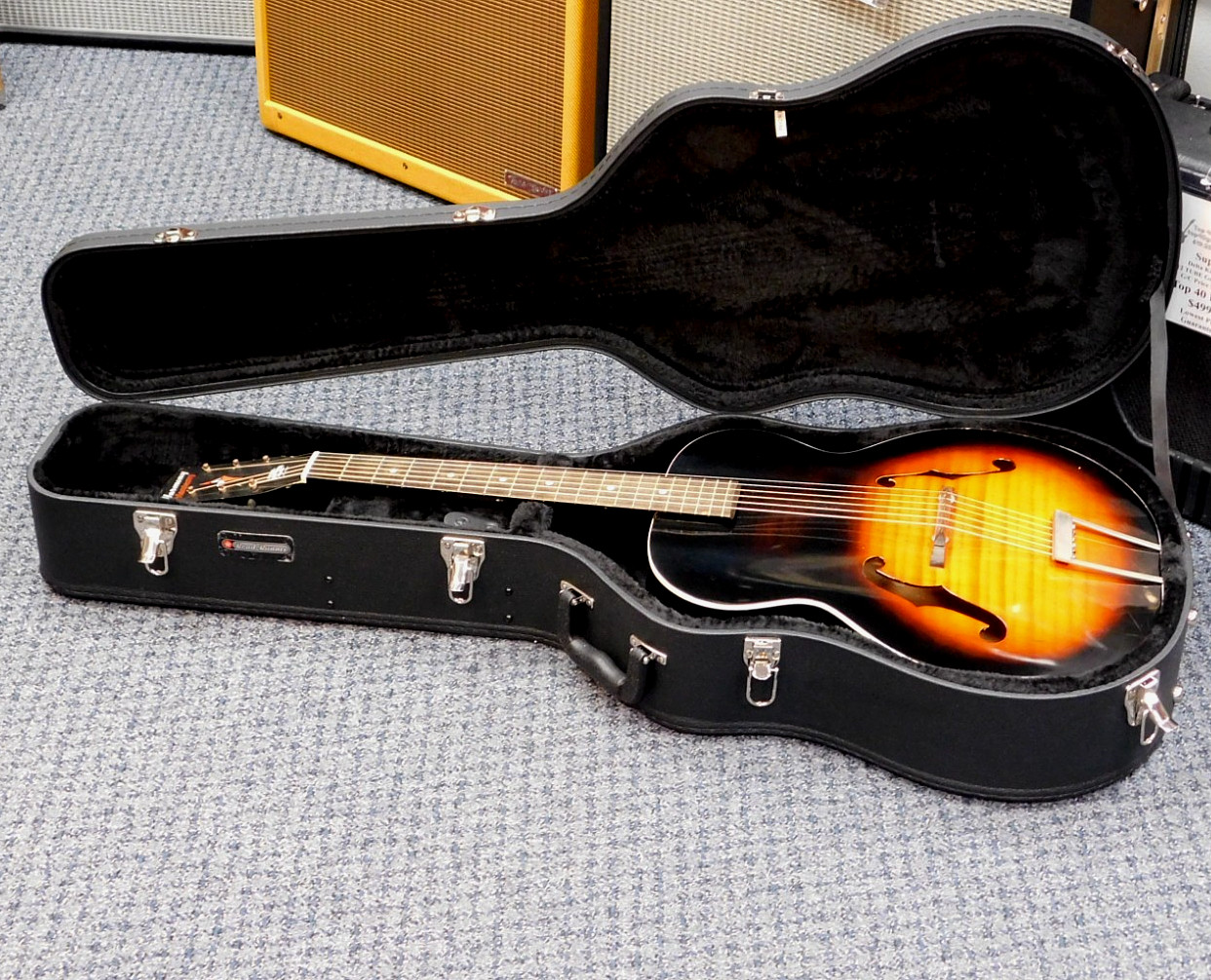 Vintage 60s Harmony H950 Monterey Leader F hole Archtop Acoustic Guitar w / Case!