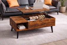 Vintage coffee table, lift top coffee table with large hidden storage