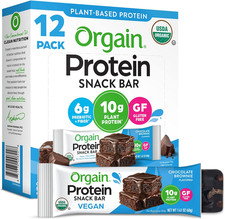 Organic Vegan Protein Bars, Chocolate Brownie - 10G Plant Based Protein, Low ...
