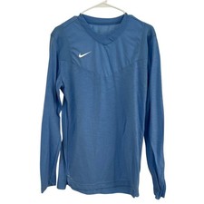 Nike Dri-FIT Team Player Long Sleeve Valor Blue UV Crew Shirt Sz S CW3539-448