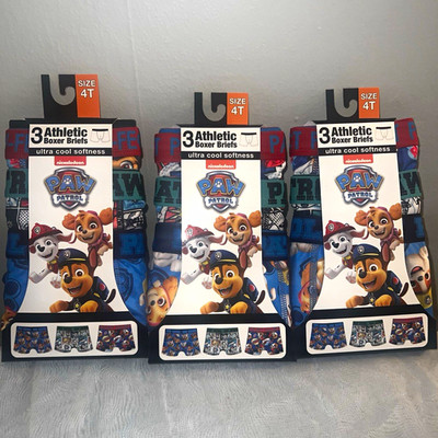 Handcraft PAW Patrol Boys Boxer Brief Underwear 3-Pack 4T Polyester/Spandex
