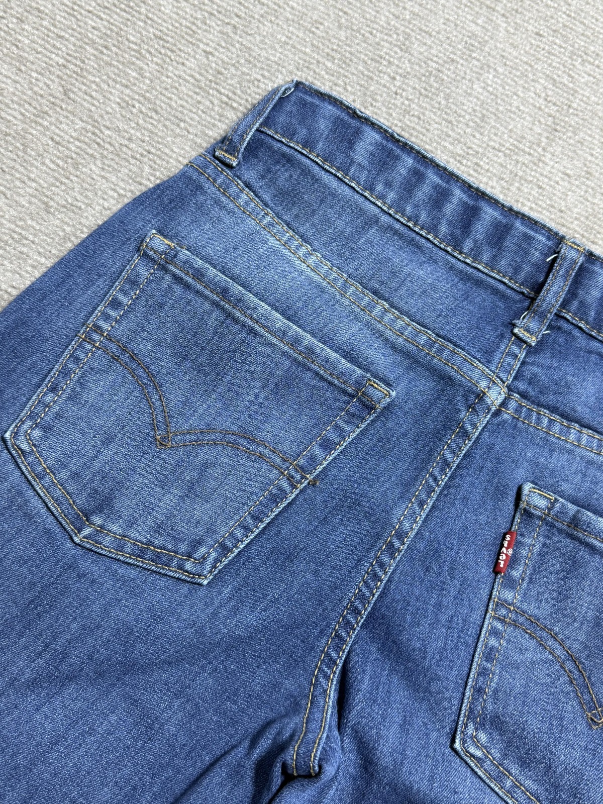 Levis 511 Jeans Boys 14 Regular Blue Slim Fit Distressed Knee Denim Pants 27x29 thumbnail 11