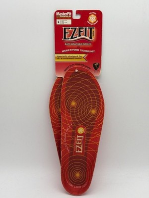 Masterfit Ez Fit Red Auto-Adaptive Insoles Large L Size For Ski & Snowboard Boot