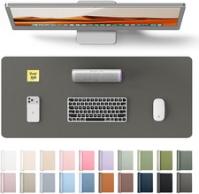 Leather Desk Protector, Office Mat, Large Mouse Mat, Non-Slip PU Leather Blotter