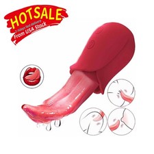 Electric Tongue Licking Massager for Female Massage Birthday Gifts 10 Speeds