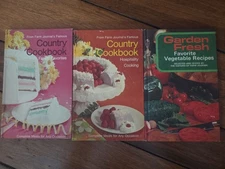 Lot 3 Vtg Farm Journal's Famous Country Cookbooks 1971 Grocery Store Promo HC