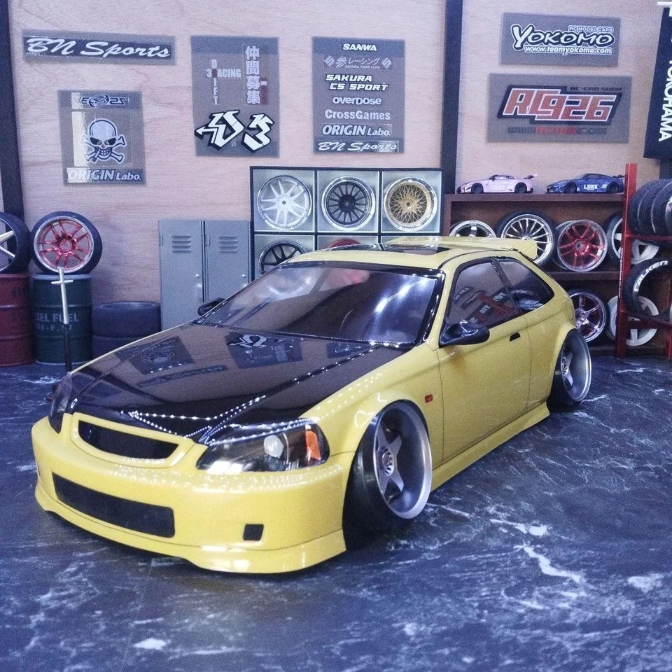 Unused Abc Hobby Honda Civic Ek 1/10 Rc Car Body Shell Unpainted Lexan Drift - Image 3 of 4