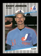 1989 Fleer #381 - Randy Johnson Black Out Scoreboard Variation