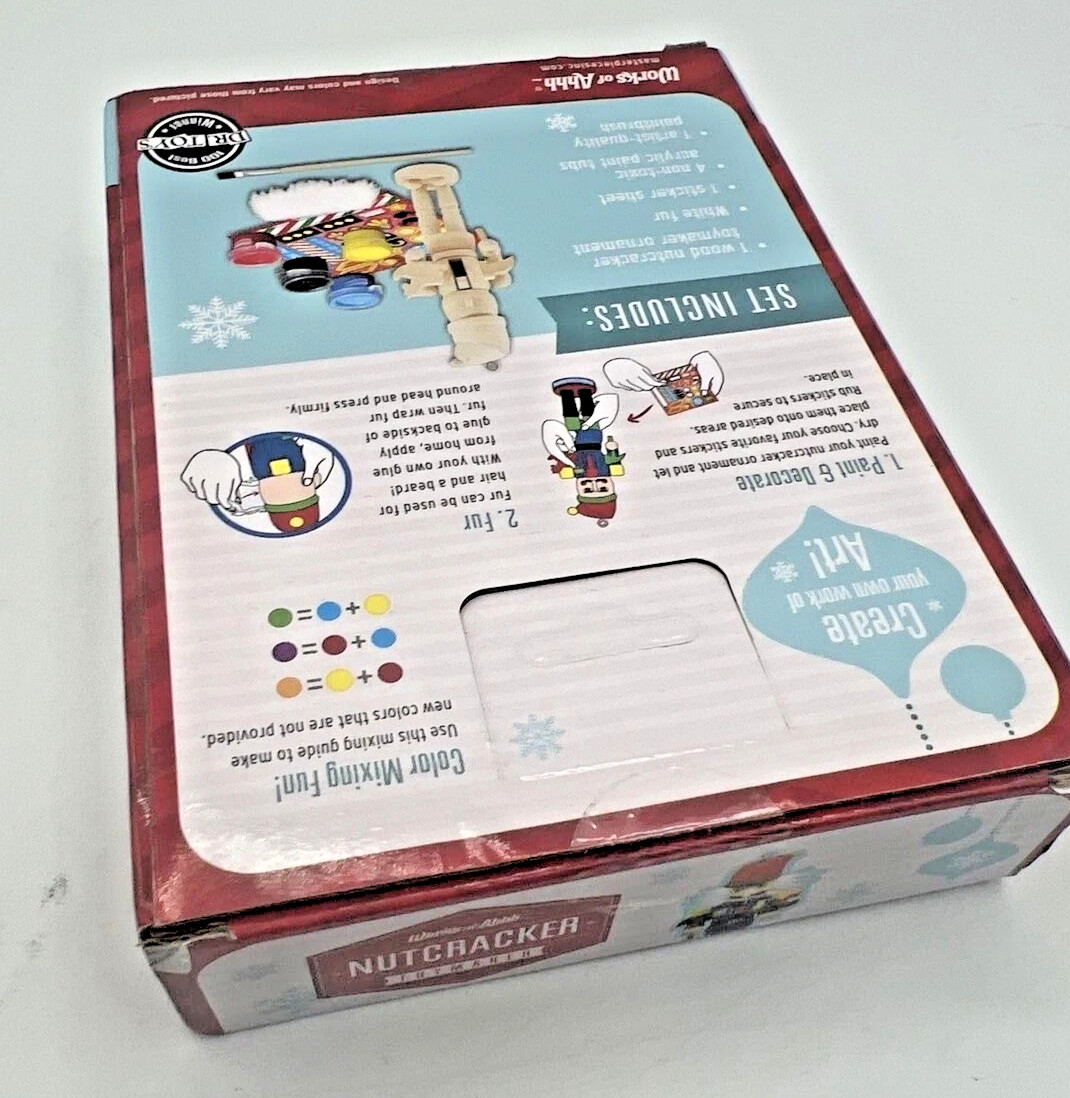 Works of Ahhh Nutcracker Toymaker Wood Paint Set Holiday DIY Acrylic Craft Kit