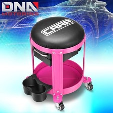 Mechanics Rolling Seat Creeper Garage Stool Work Chair W Storage Drawer Purple