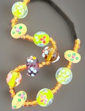 Designer Lampwork Glass Bead Strand