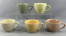 Vintage Bene Casa Pomtrex Set Of 5 Mixed Colors Coffee Cups