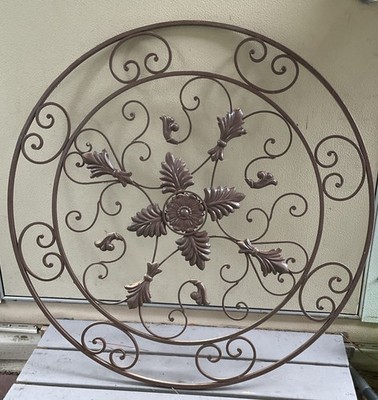 Large 36 Inch Round Wrought Iron  Wall Medallion