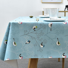 Heavy Duty Vinyl Tablecloth Rectangle Plastic Table Cloth Oilcloth Waterproof Ou