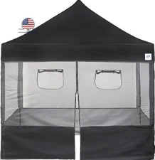 E-Z UP SPFM104TCBK 10' Food Service Vendor Screen Wall Kit With Truss Clips S
