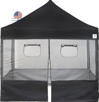 E-Z UP SPFM104TCBK 10' Food Service Vendor Screen Wall Kit With Truss Clips S