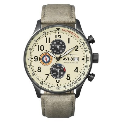 AVI-8 Hawker Hurricane Chronograph Cream Dial Quartz AV-4011-0C Men's Watch