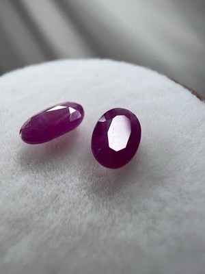 Pair Of Natural Rubies Earth Mined Red Ruby Loose Precious Gemstone Jewelry 1