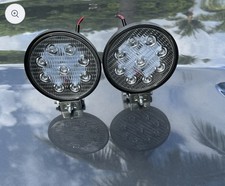 2Pcs 4Inch Square LED Work Light Pods Flood Light For Truck Offroad Tractor SUV