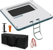 10x10FT Inflatable Floating Dock Floating Water Dock Raft Platform Mat w/Ladder