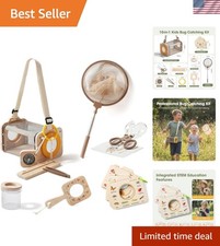 Wooden Bug Catcher Kit for Kids 3-8, 10PCS Durable Outdoor Explorer Kit with ...