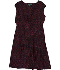 Ralph Lauren Womens Surplice Sundress, Red, 14