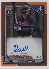 2024 Bowman Chrome Prospect Orange Refractor 12/25 Diego Benitez Auto 09an