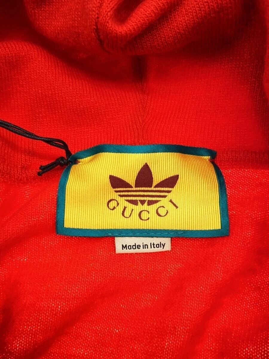 GUCCI 22AW Trifoglio Pullover Maglia Felpa con Cappuccio Lana Rosso Taglia L #EG AGA