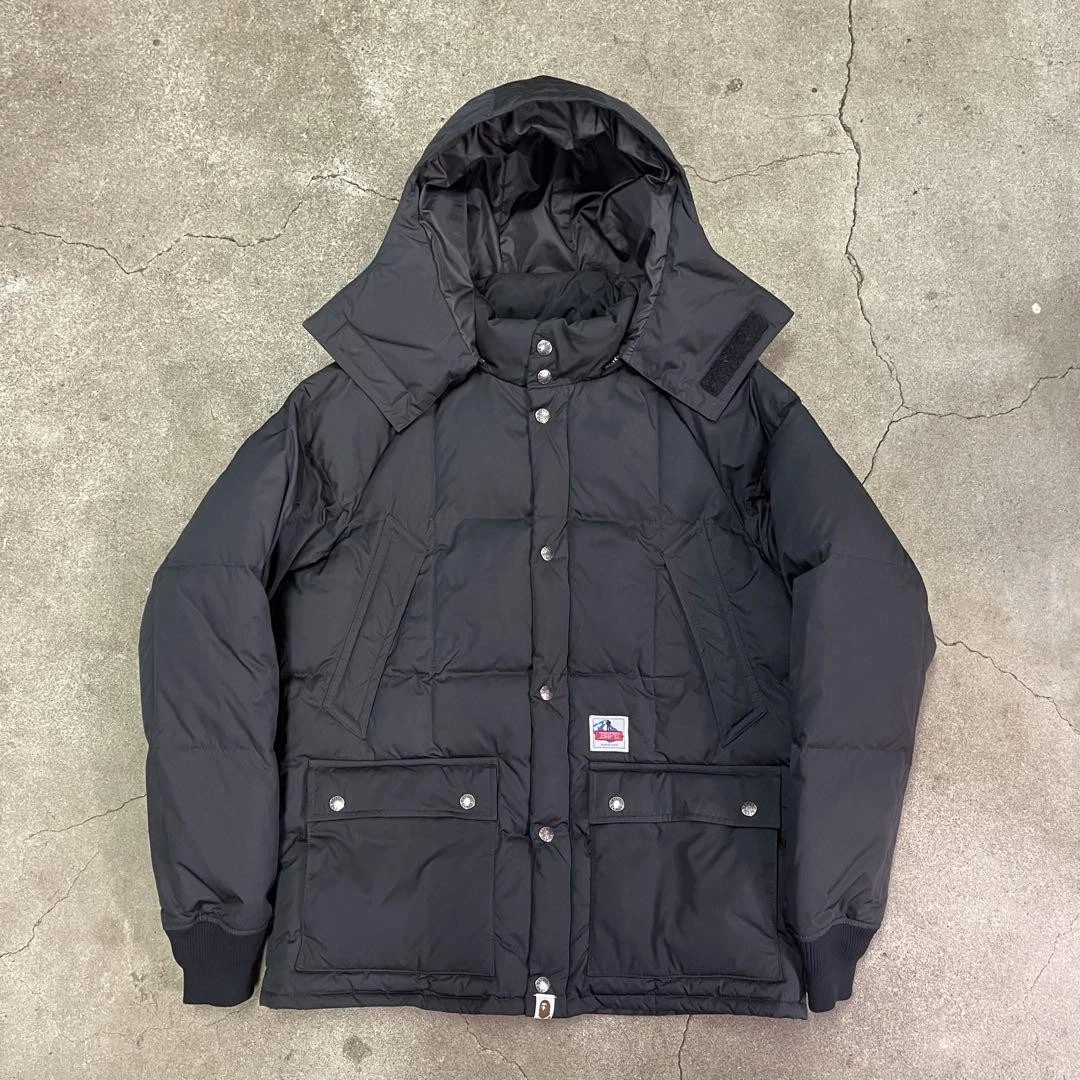 A BATHING APE (BAPE) Piumino Bape UOMO nero JP taglia L ottimo usato caldor puff