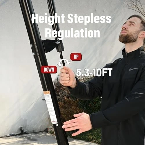 SKYTIME BASKETBALL HOOP 44" BACKBOARD PORTABLE BASKETBALL HOOP OUTDOOR BLUE - Image 3 of 4