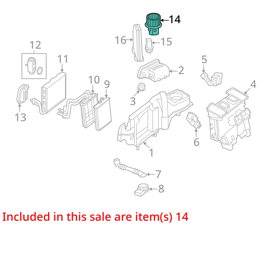 2014 Mercedes-Benz E-Class Heater AC Blower Motor OEM 259K Miles - LKQ417478218 - Image 4 of 4