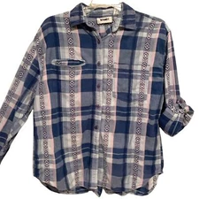 Gitano Tab Sleeved Button down Back Button Blouse M (A-109)